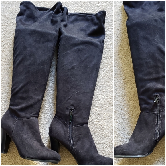 GUC Faux Suede Leather boots - Picture 1 of 8